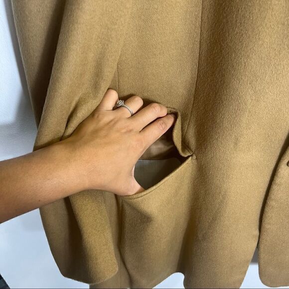 Prontomoda Solid Camel Lambs Wool Cashmere Blazer Size 48R - Picture 4 of 14